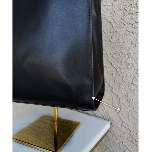 KATE SPADE Classic Neutral Black Smooth Leather Reegan Satchel Top Handle Bag - Picture 10 of 17